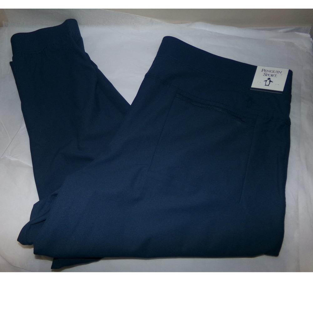 Original Penguin Mens XL Navy Performance Jogger Tech Pants NWT